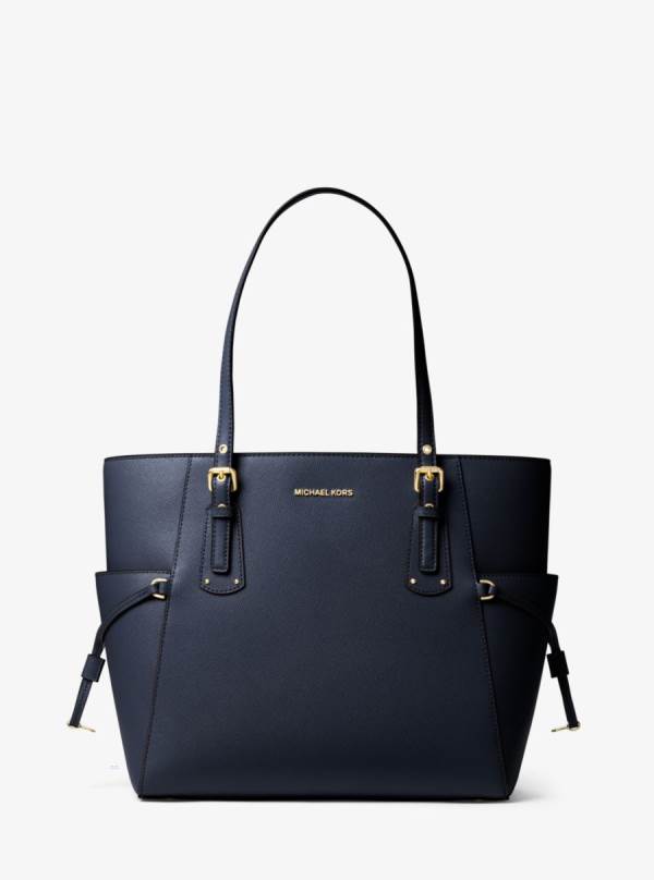 Damske Prenosná Taška Michael Kors Voyager Small Crossgrain Leather Indigo - Kabelky Michael Kors Sleva | PXJWM-2796